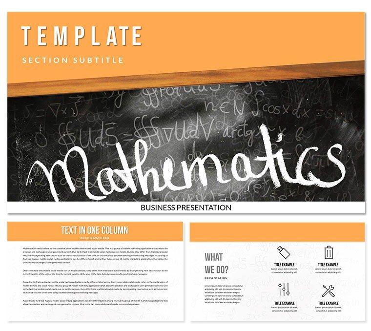 Mathematics Lessons Keynote templates