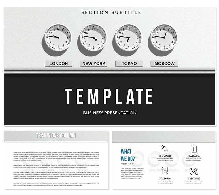 International Stock Market Hours Keynote templates | ImagineLayout.com