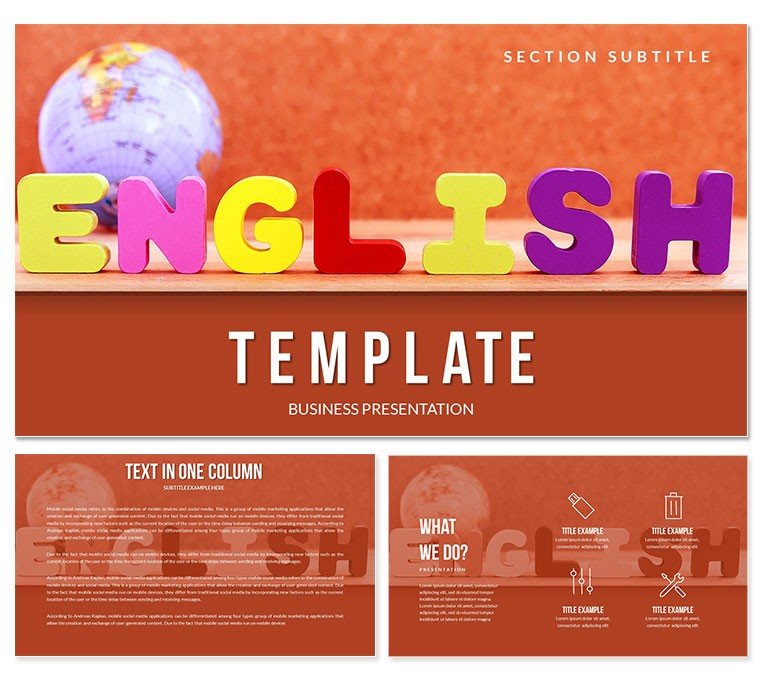 Learn English Keynote templates