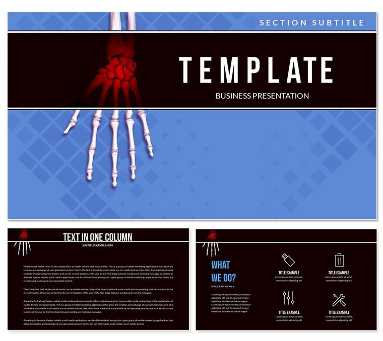 Hand and hand X-rays Keynote templates