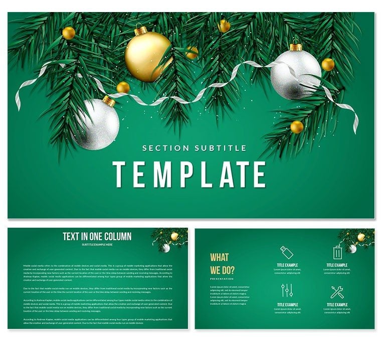 Ideas for Decorating Christmas Tree Keynote templates Themes