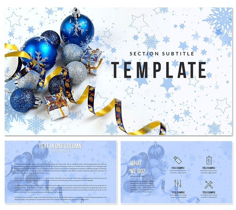 Christmas Tree Decorations Keynote templates - Themes