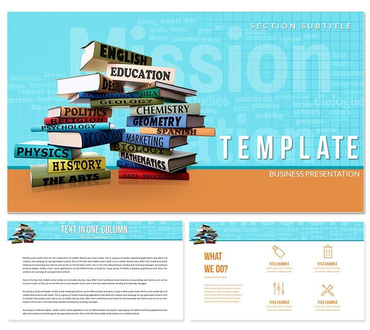 Online Books Keynote Template - Download Presentation