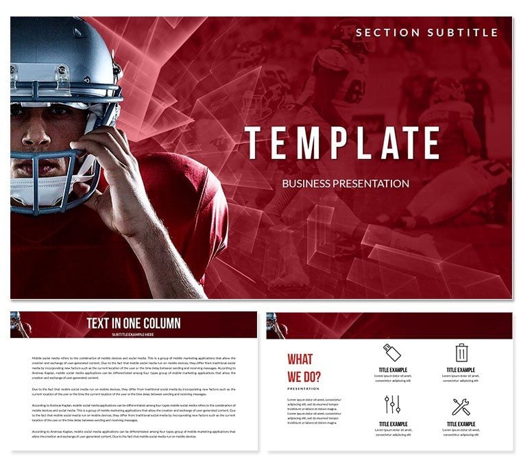 Famous American Football Players Keynote templates