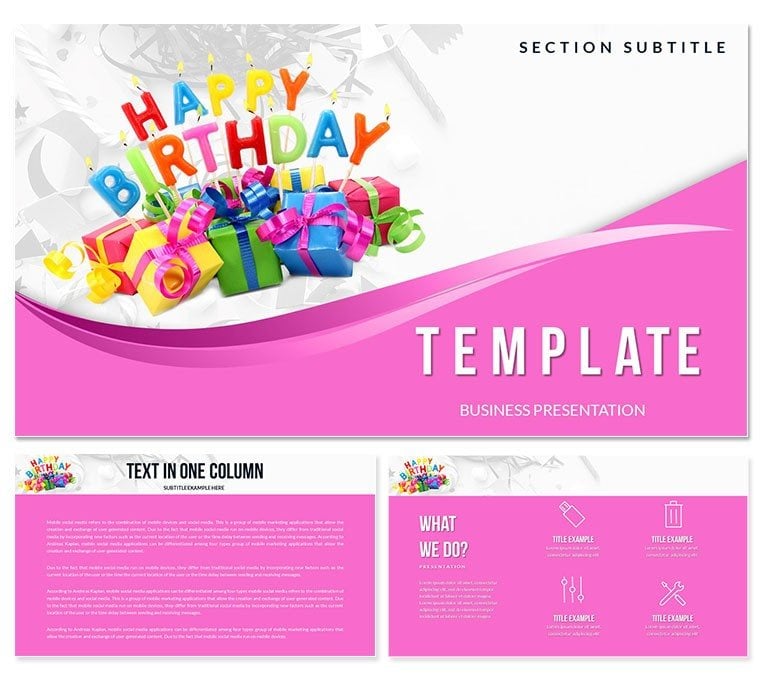 Congratulations Happy Birthday Keynote templates