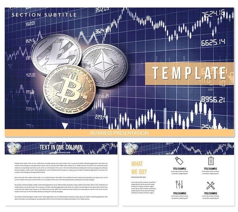 Cryptocurrency Price Trends: Bitcoin, Ethereum, Litecoin - Keynote Templates