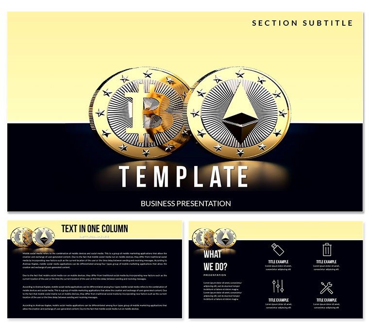 Difference Bitcoin and Ethereum Keynote templates