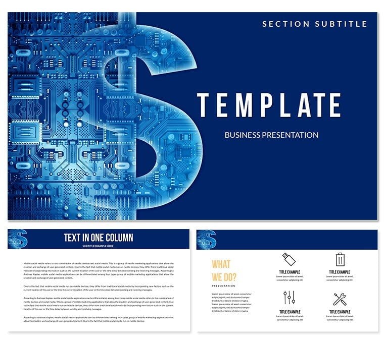 Digital Currency Dollar Keynote templates
