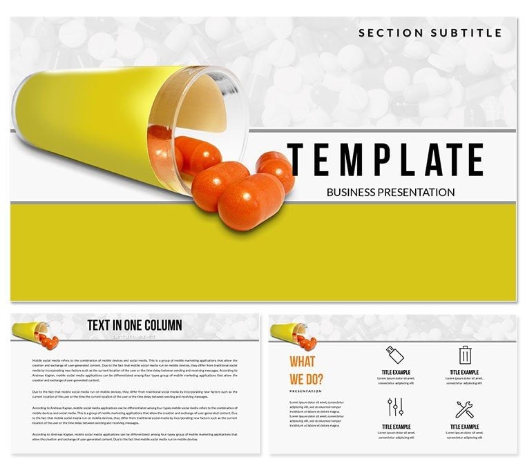 Medicine : Glass and Pills Keynote templates