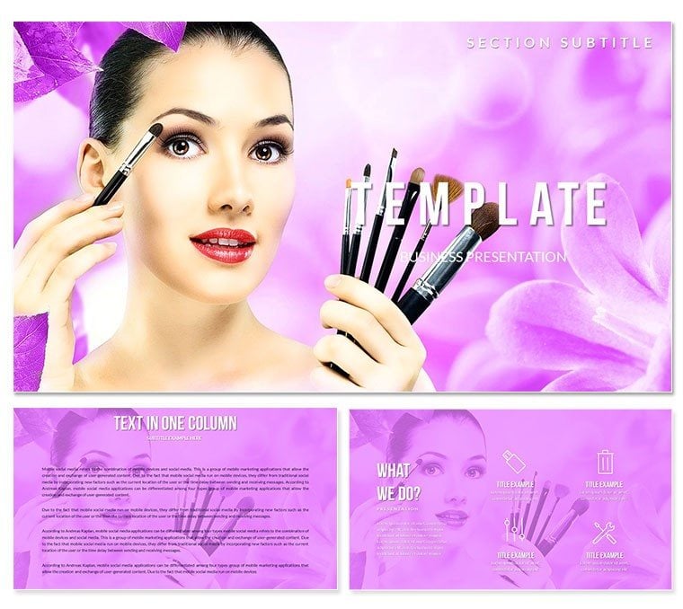 Cosmetics: Makeup, Skincare, Beauty Products Keynote templates