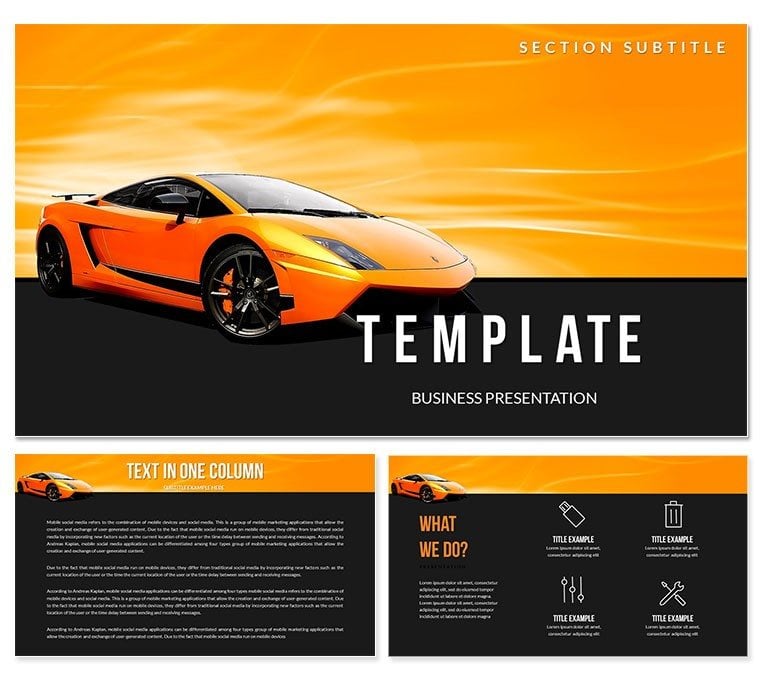 Fastest Car Keynote templates - Themes