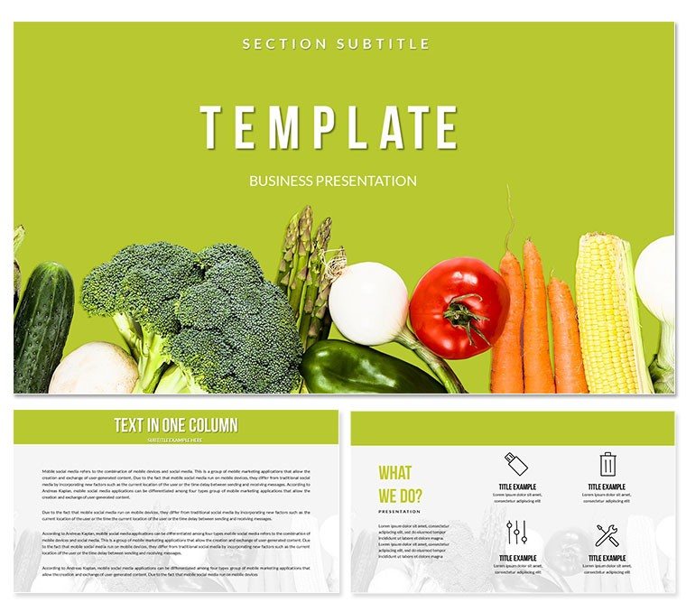 Vegetables Keynote templates - Themes