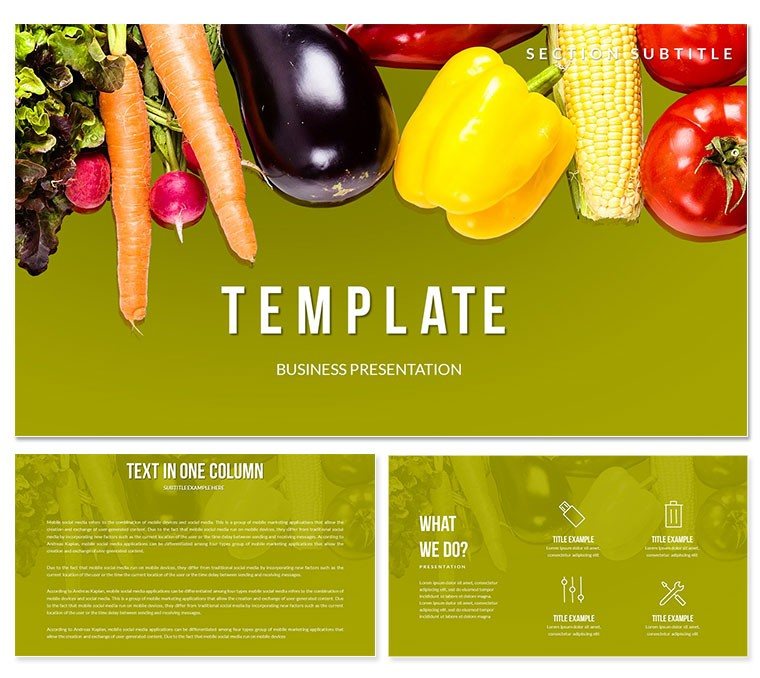 Recommendations - Most Useful Vegetables Keynote templates