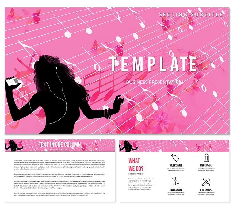 Girl and Music Keynote templates