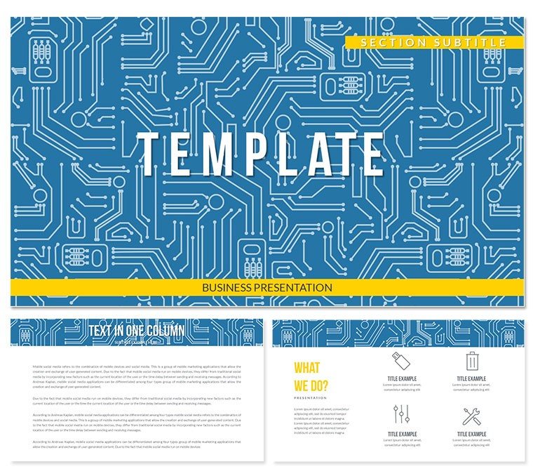Schema of Radial Electrodes Keynote Template for Presentation