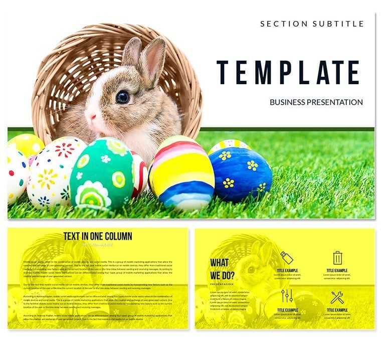 Easter Bunny Keynote templates, Holiday Presentation Themes
