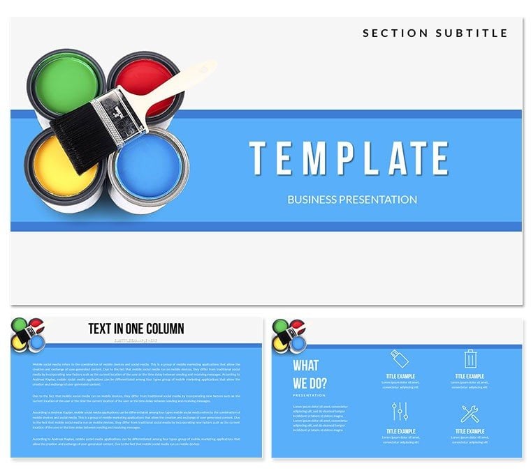 Paint Pigments Keynote templates - Themes