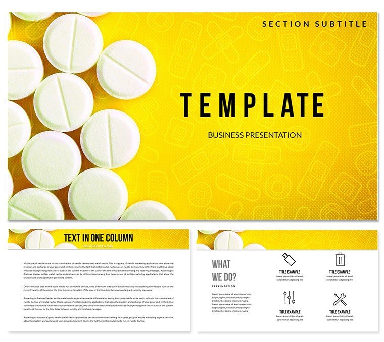 Capsules, tablets, pills Keynote templates
