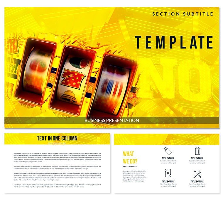 Jackpots Online Casino template for Keynote presentation