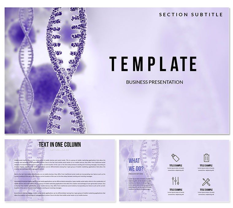Human Genome DNA Keynote Presentation templates - Themes
