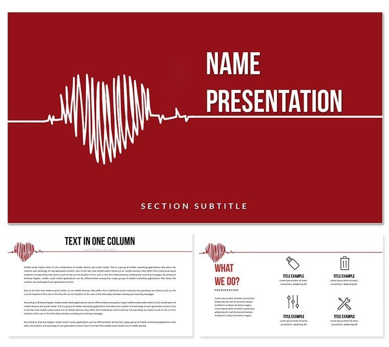 Heartbeat Keynote Themes - Download Editable Presentation Template