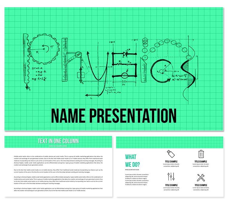 Dynamic Physics Themes Keynote Template | Engage Your Audience with Impactful Presentation