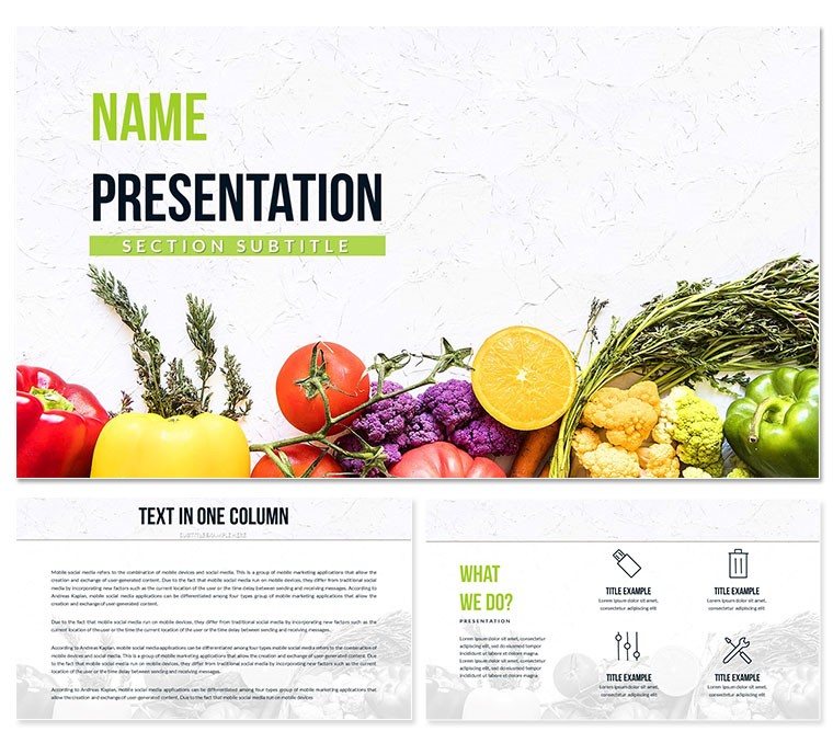 Interesting About Vegetables Keynote Templates