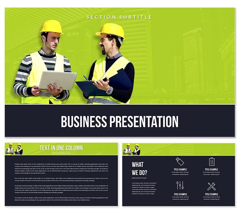 Construction Management Keynote Template for Presentation