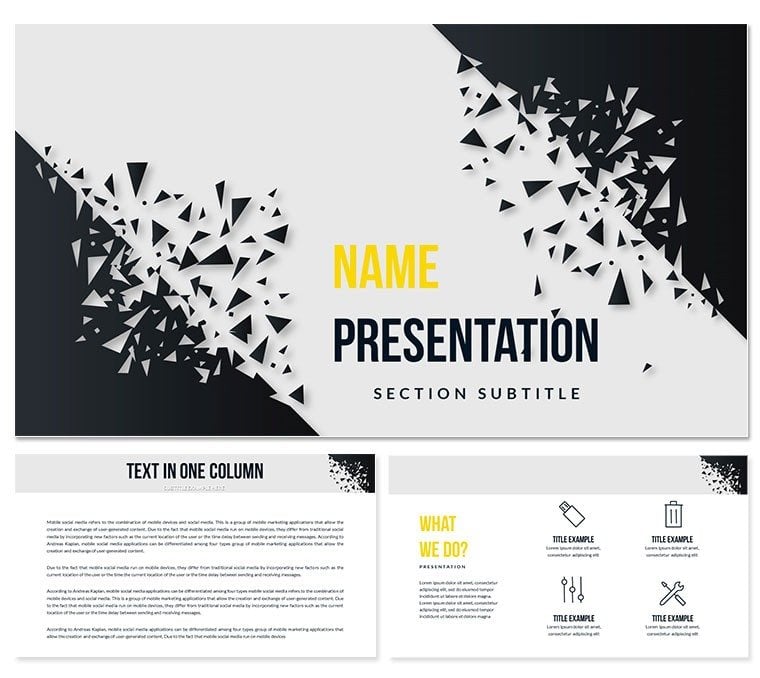 Black Background Abstraction Keynote Templates - Themes