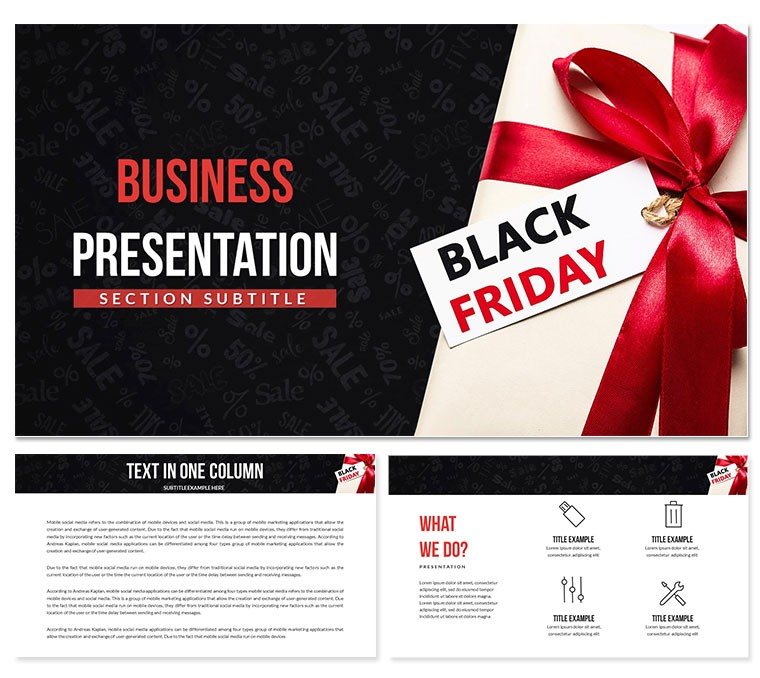 Exclusive Black Friday Gift Box Keynote Template - Download Presentation