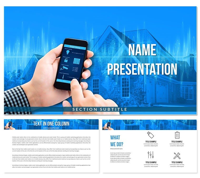 Smart House System Keynote Templates - Themes