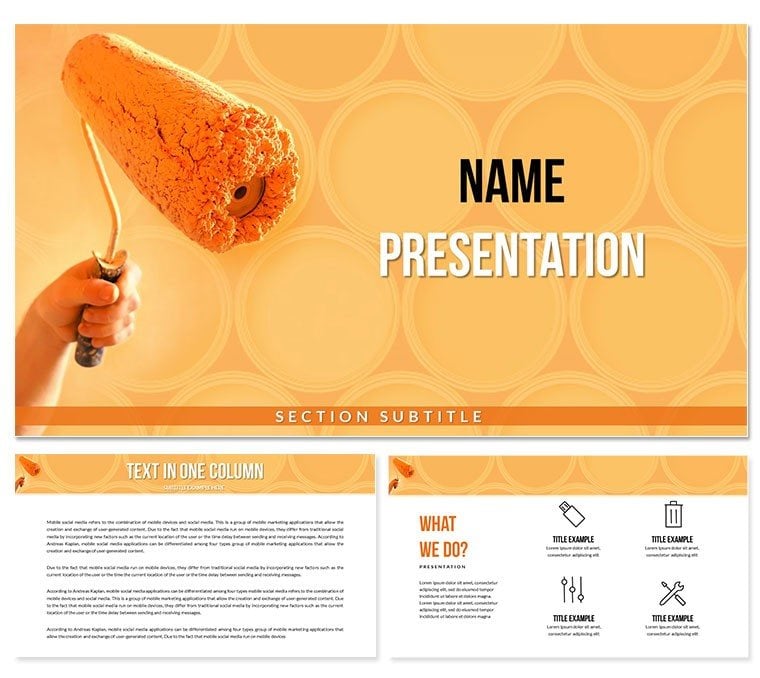 Paint Roller Keynote Templates - Themes