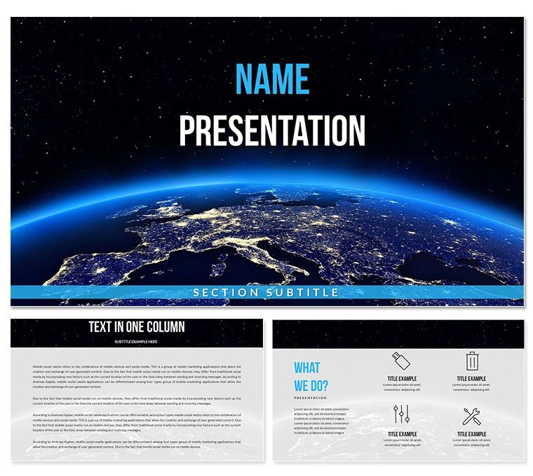 Planet Earth Orbit Keynote Themes - Presentation Template