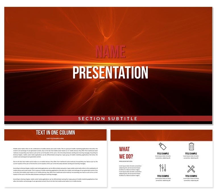Abstract Red Light Keynote Template - Download Presentation