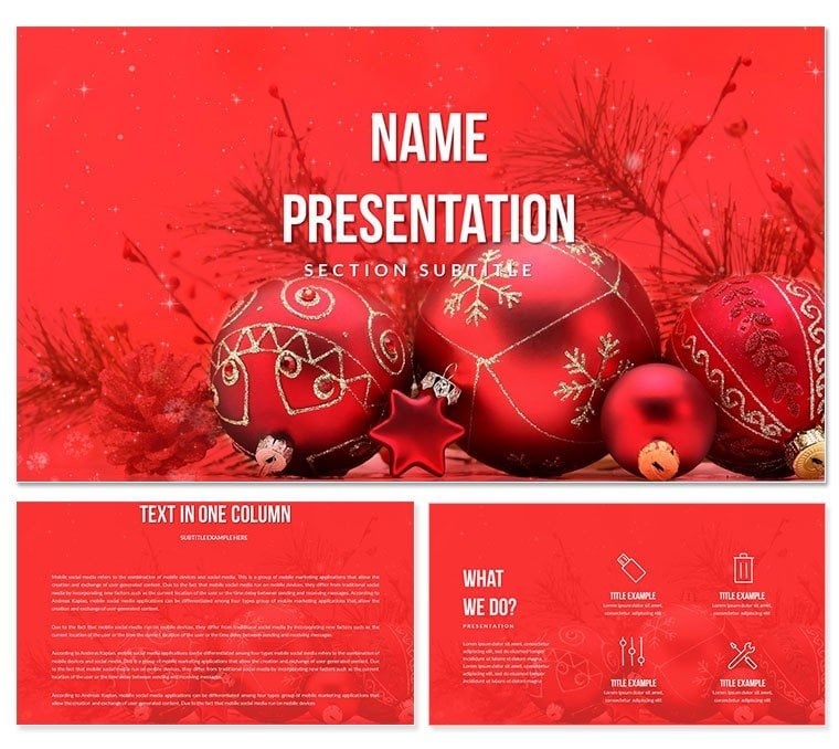 Christmas Ornaments and Tree Toppers Keynote Templates