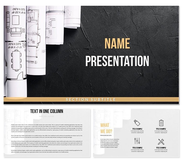 Architectural Plans Keynote Template for Presentation