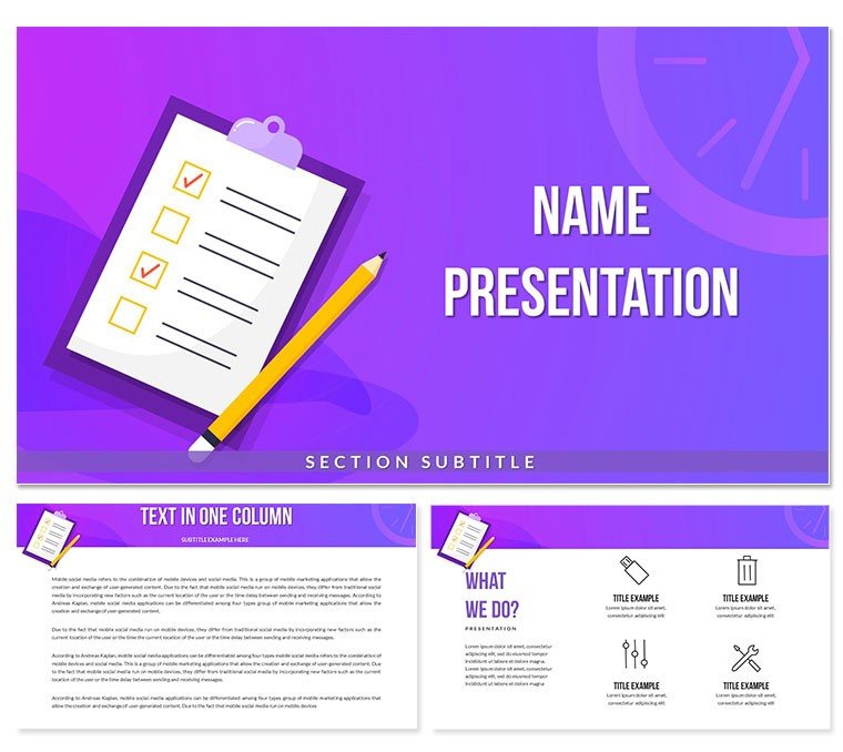 Planning Calendar Keynote template and Themes