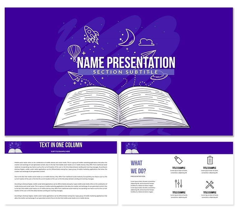 Subject of Study Keynote Themes, Education Presentation template