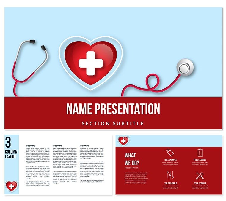 Web Doctor Keynote templates, Medicine Presentation Themes