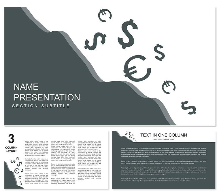 Money Falling Keynote template