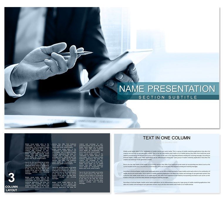 Business Signs Keynote Template for Presentation
