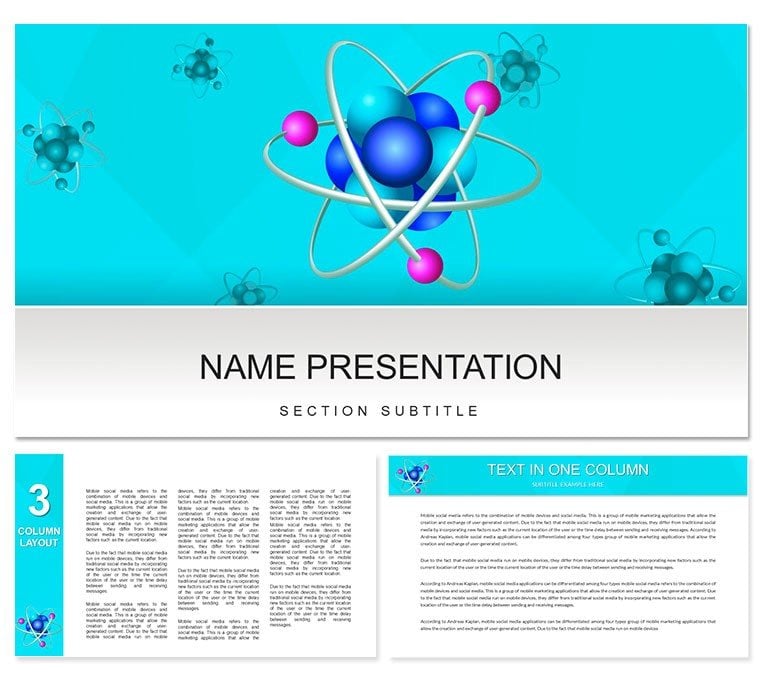 Chemical elements: Atoms, molecules, ions template | Keynote Themes