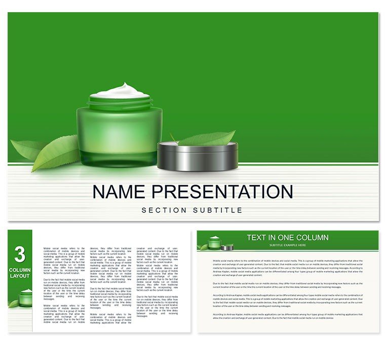 Creativity with our Cosmetic Keynote Template - Editable and Downloadable for Presentation