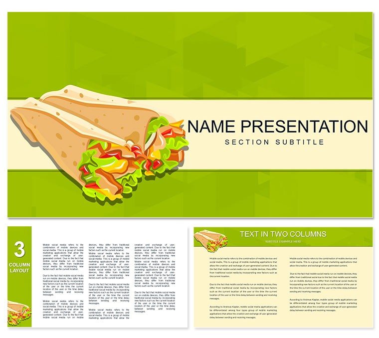 Chicken Burrito Keynote template - Themes