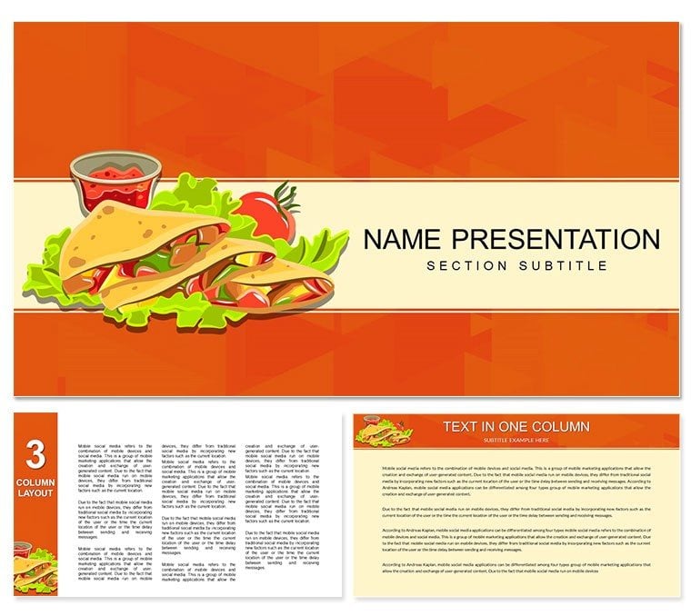 Chicken Quesadilla Recipe Keynote template