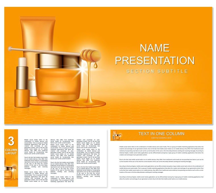 Honey Cosmetics Keynote Template - Presentation