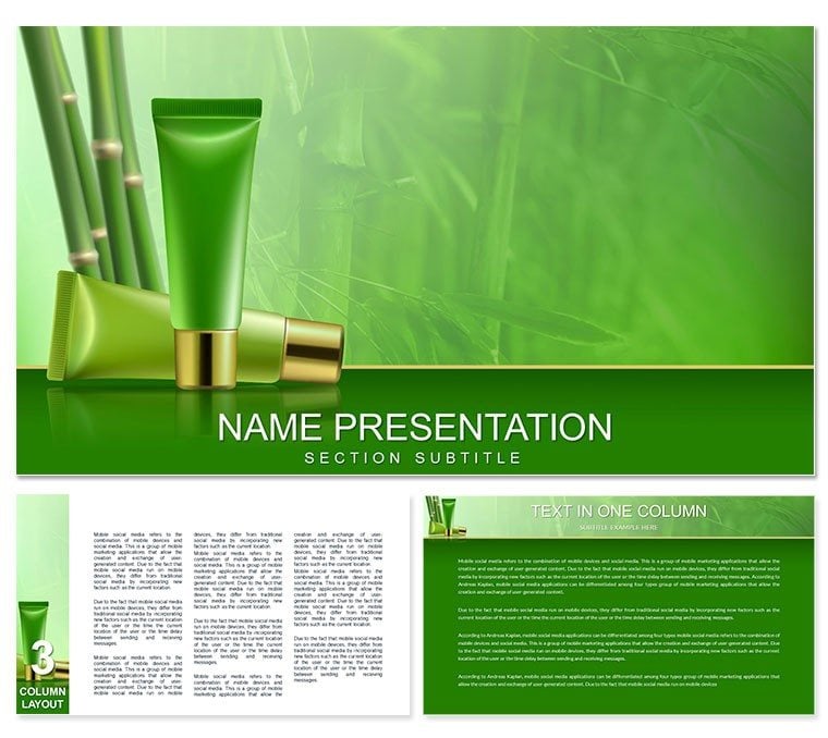 Bamboo Cosmetics Keynote Template Presentations