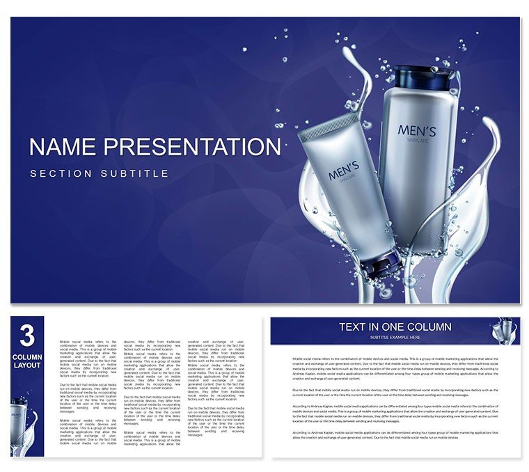 Cosmetics for Men Keynote template - themes