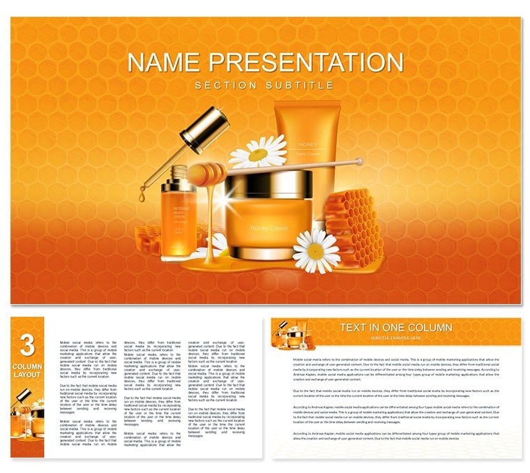 Honey Beauty Products Keynote template
