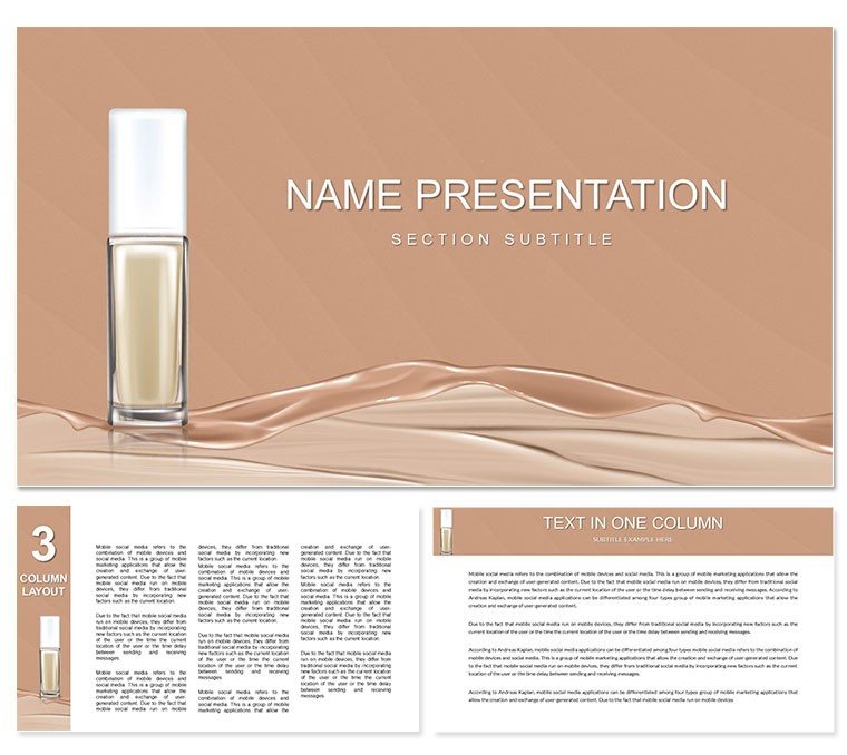 Skin Toning Cream Keynote template